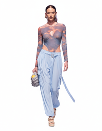 OCEAN BREEZE SET (Sunset Mesh Bodysuit & Chiffon Pants)