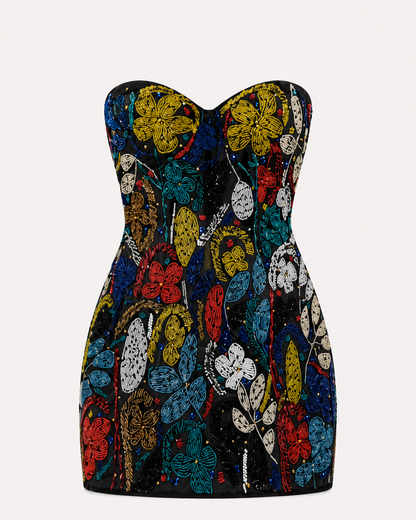 EMBROIDERED CORSET MINI